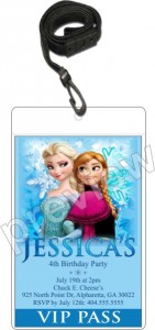 Frozen VIP pass invitation