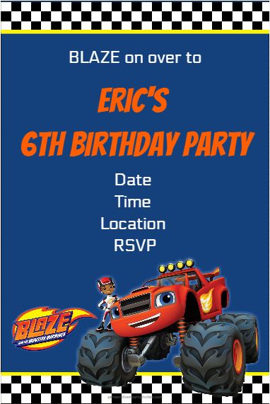 Printable Blaze Invitation Template Free Printable Templates