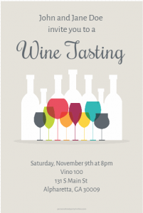 wine tasting invite sample