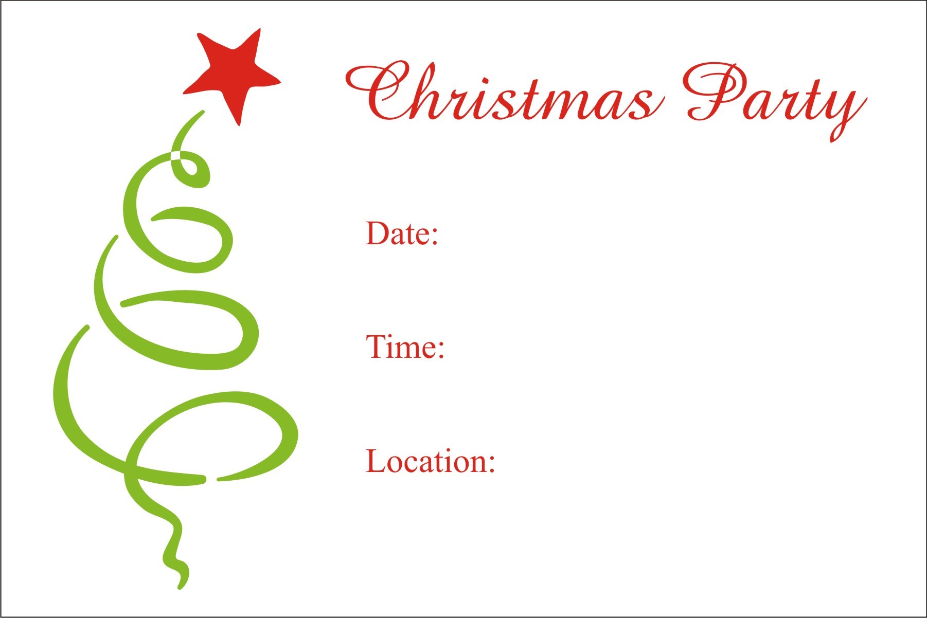 Free Christmas Invitation Printable