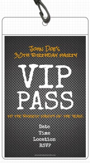 Metal Grid VIP Pass Invitation with Lanyard