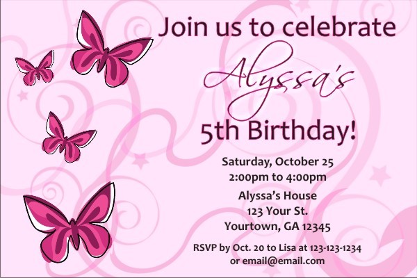 Butterfly Invitations