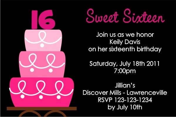 Sweet 16 (or any age) Birthday Invitation