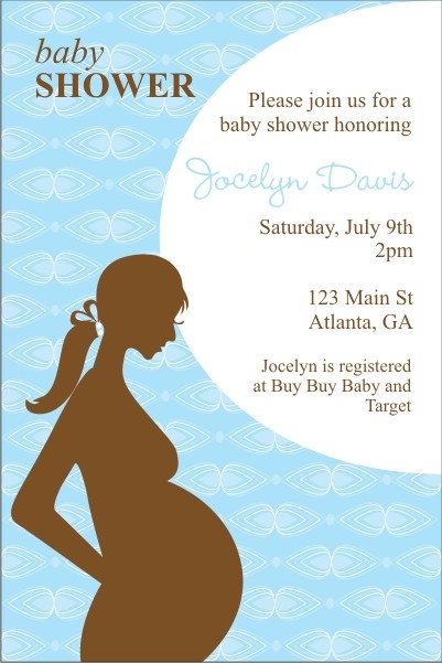 Mod Momma Baby Shower Invitation - Blue