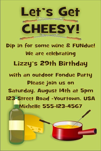 Fondue Party Invitation