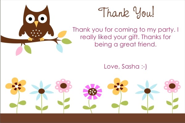 Owl Thank You Cards