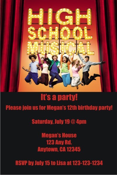 High School Musical Invitations