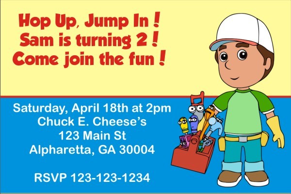 Handy Manny Invitation