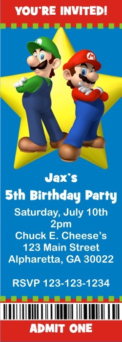 Mario Party- Download printables including invitation