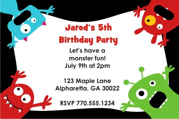 Little Monsters Invitation - Four Corners