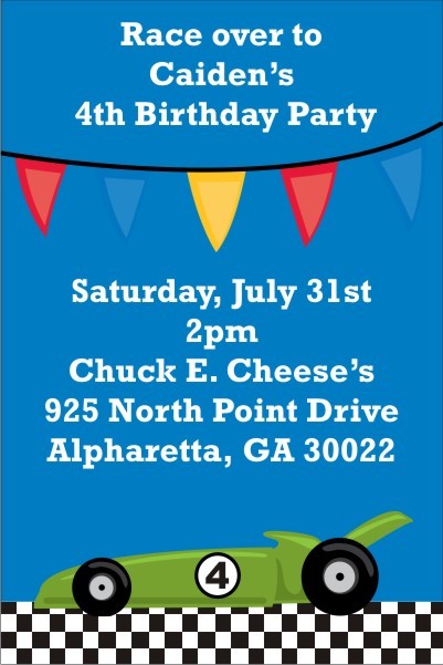 Race Car Invitation 3