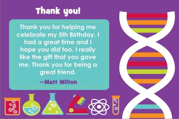 Monster Science Thank You Card - DNA