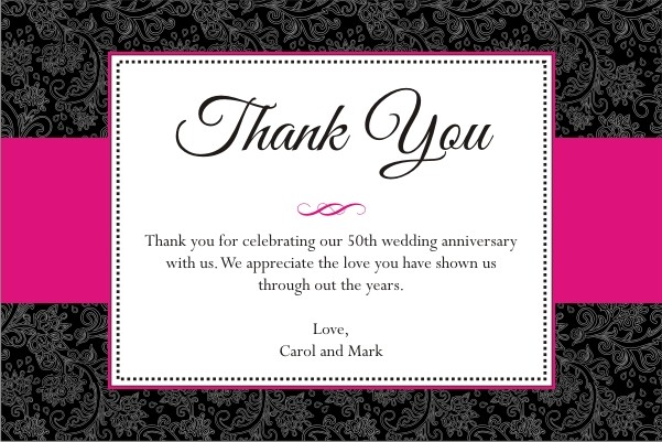 Sophisticated Floral Thank You Card