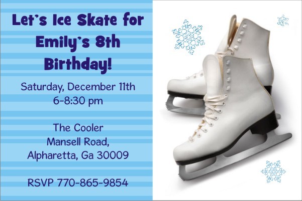 Ice Skating Party Invitation