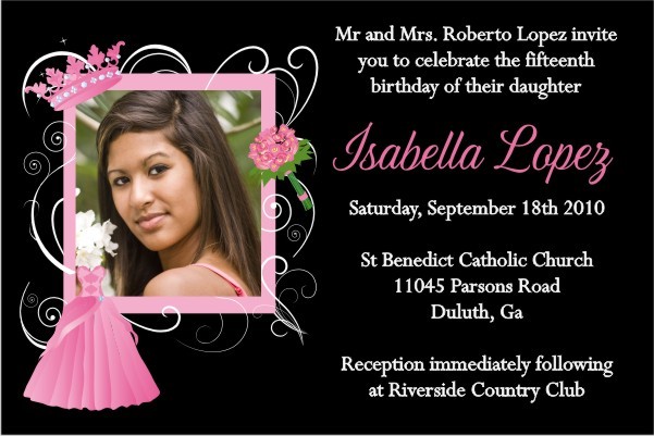 Quinceanera or Sweet 16 Photo Invitation