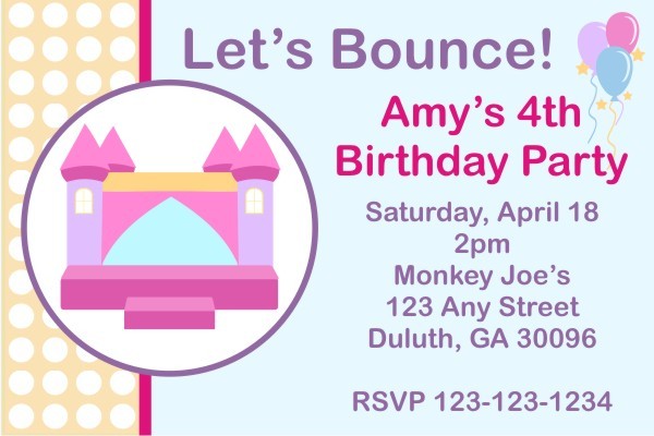 Bounce House / Castle Invitation