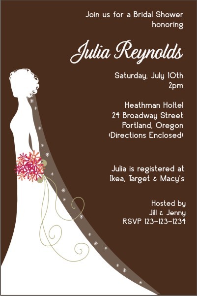 Bridal Shower Invitation 4 - Silhouette