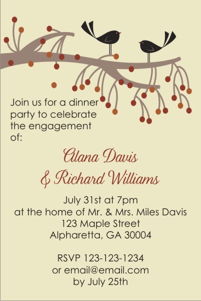 Birds and Tree Invitation