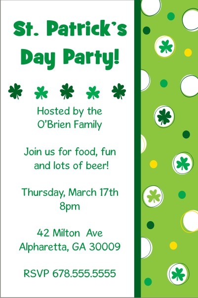 St. Patrick's Day Party Invitation - Feeling Lucky