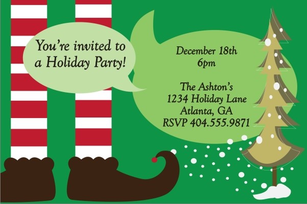 Santa's Helper Christmas Holiday Party Invitation