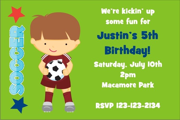 Soccer Invitation 2 (Choose a Boy)