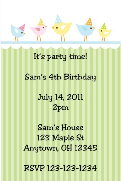 Party Birds Invitation