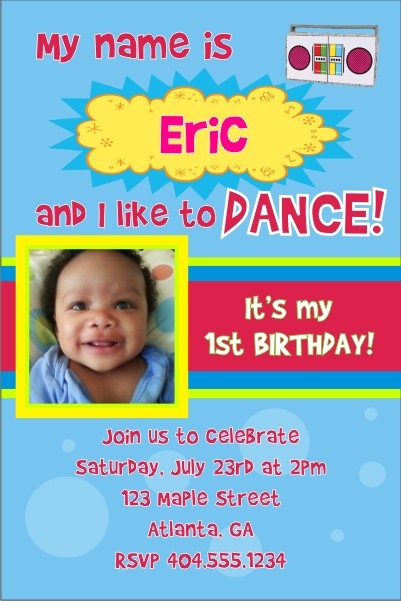 Yo Gabba Gabba inspired Photo Invitation