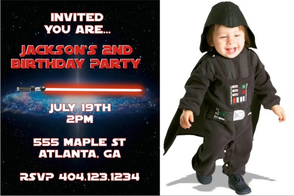 Star Wars inspired Feel the Force Photo Invitation