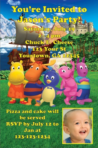 Backyardigans Photo Invitations