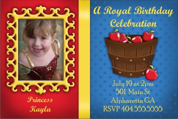 snow white party invitation