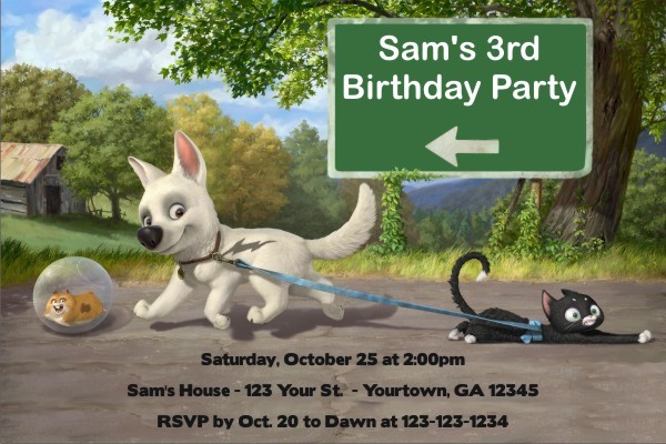 Bolt (Disney) Invitations