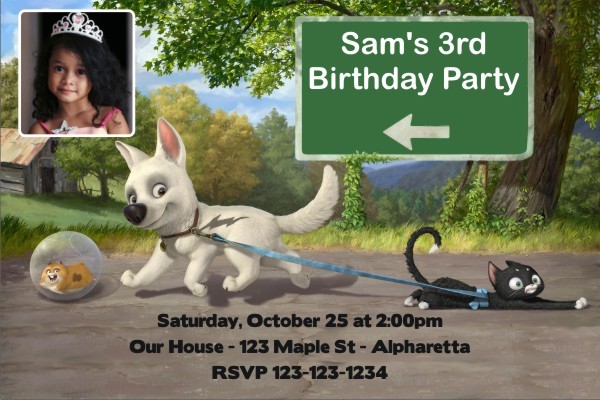 Bolt (Disney) Invitation (Photo)