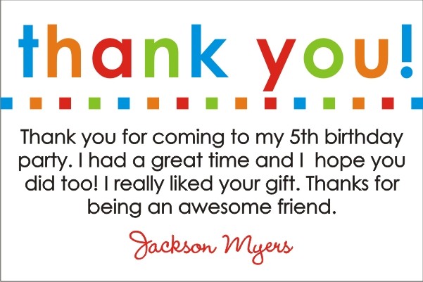 Colorful Thank You Cards