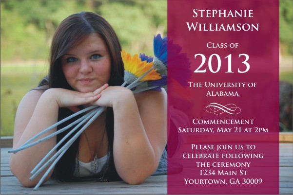 Graduation Photo Announcement Party Invitation