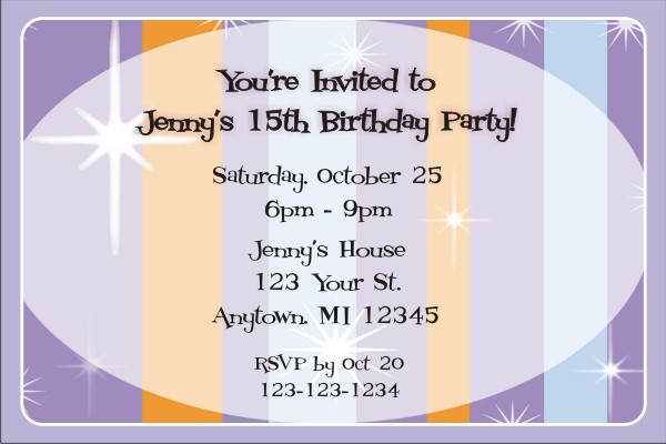 Retro Purple Invitations