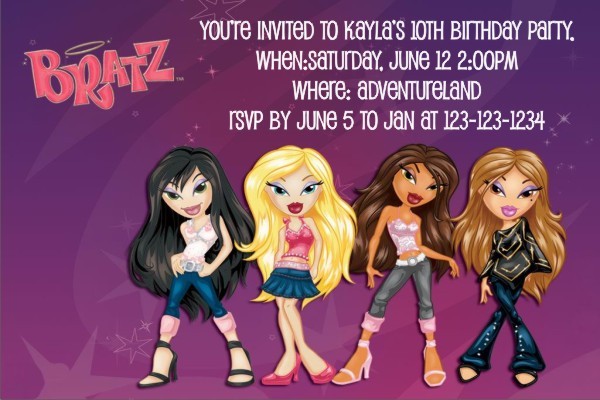 Bratz birthday party top