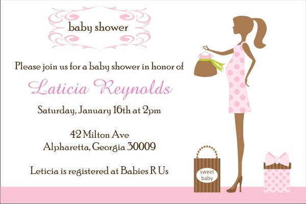 Modern Chic Mom to Be Baby Shower Invitation - Pink