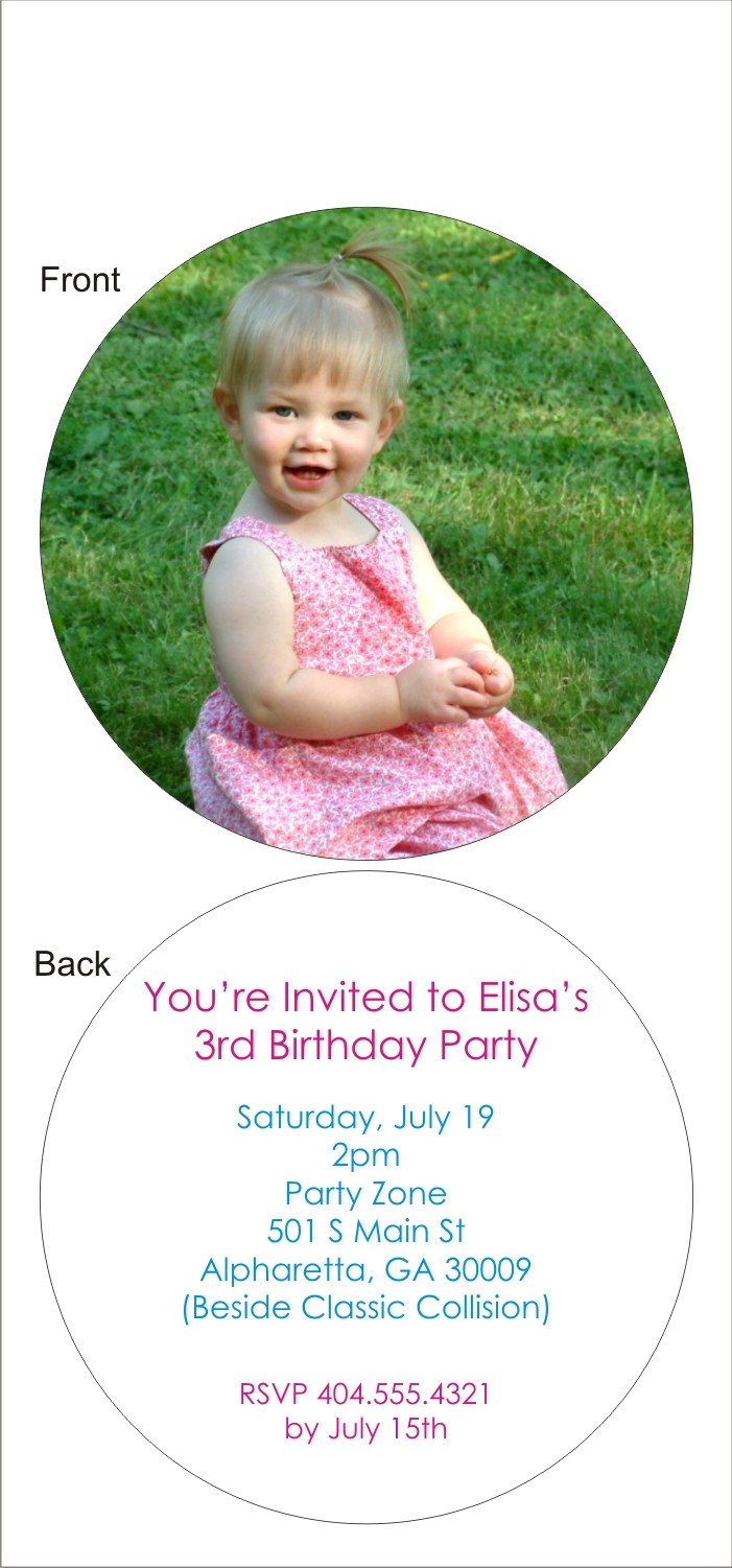 Photo Circle Die-Cut Invitation