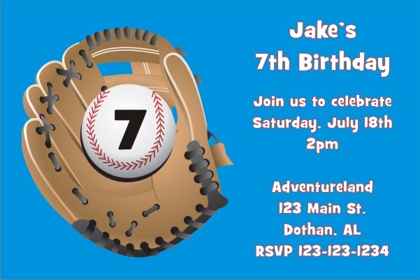 Baseball Glove Invitation