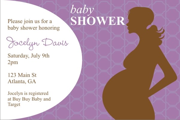 Mod Momma Baby Shower Invitation - Purple