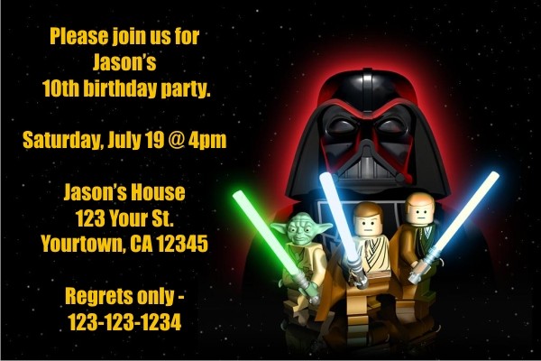 Star Wars - Lego Star Wars Invitations