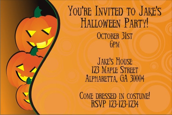 Pumpkins Halloween Party Invitation