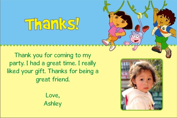 Dora and Diego Thank You Cards