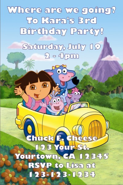 Dora the Explorer Invitations 2