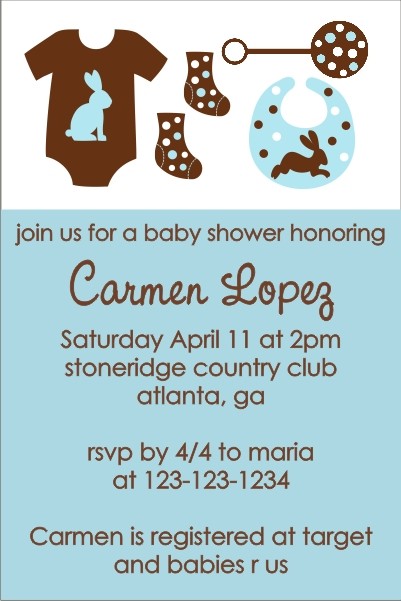 Mod Baby Elements Invitation (Blue)