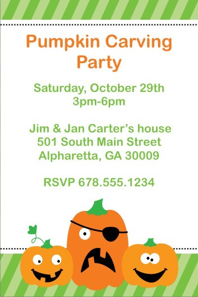 Halloween Silly Pumpkins Invitation