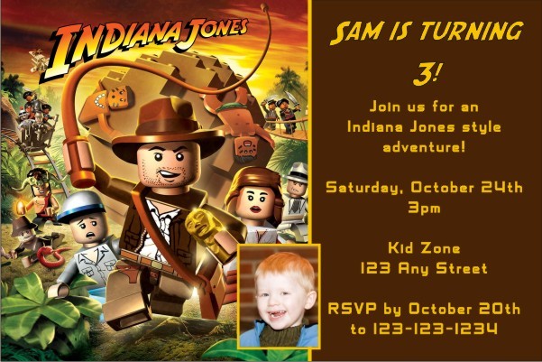 Lego INDIANA JONES Invitation