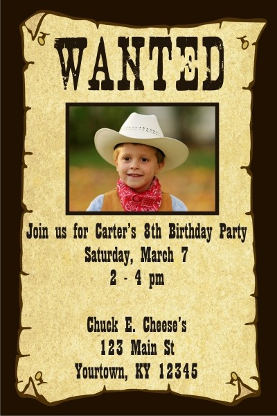 Wanted Poster Invitation