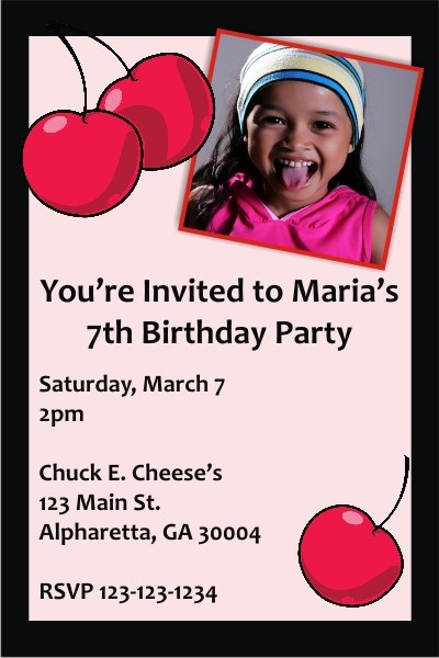 Very Cherry Photo Invitation