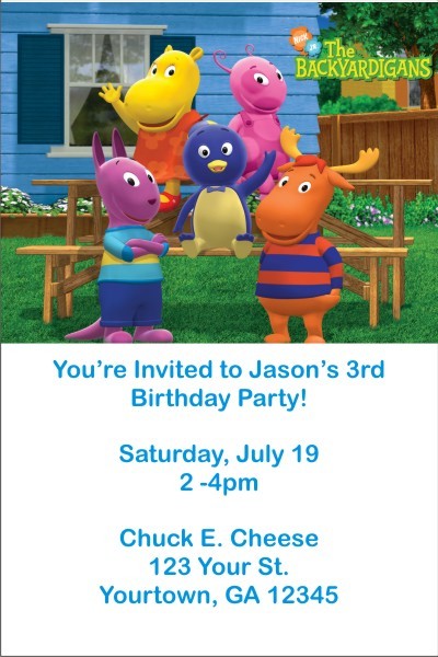Backyardigans Invitations Personalized Party Invites